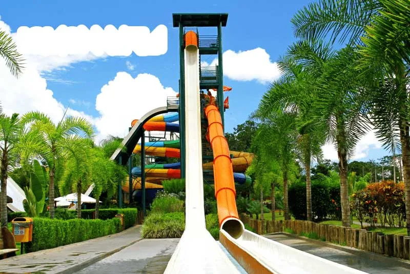 Foto do tobogã da lagoa termas park