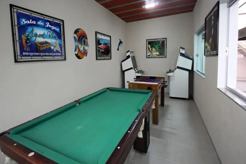 Foto da sala de jogos do hotel em olimpia