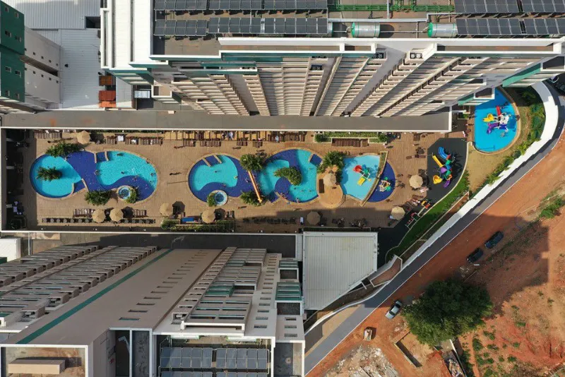 Foto Aérea das piscinas