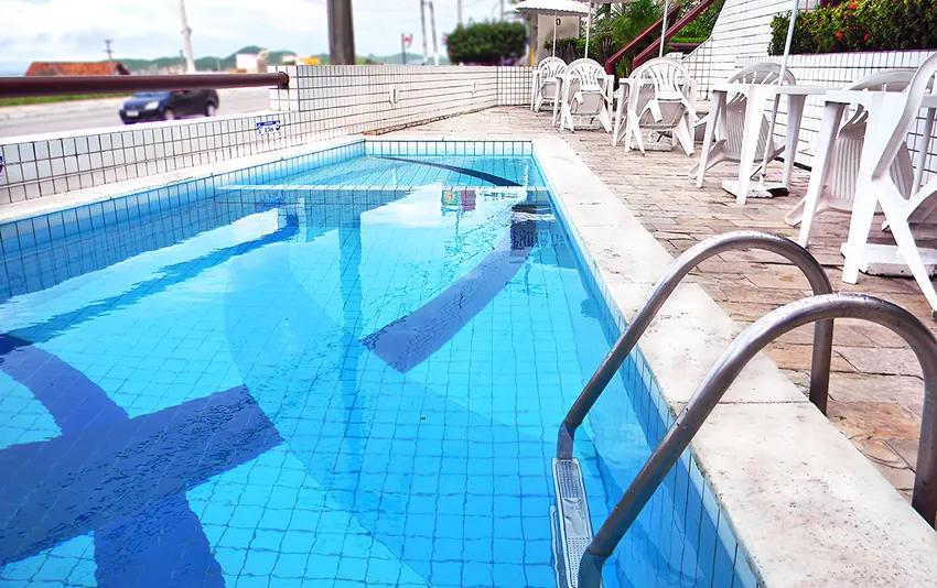 Foto da piscina do hotel em área externa