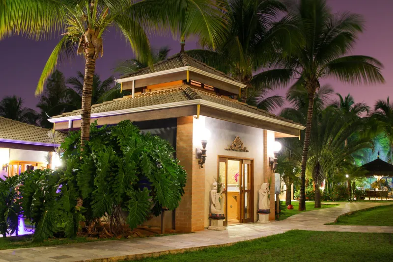 Foto da entrada do hotel