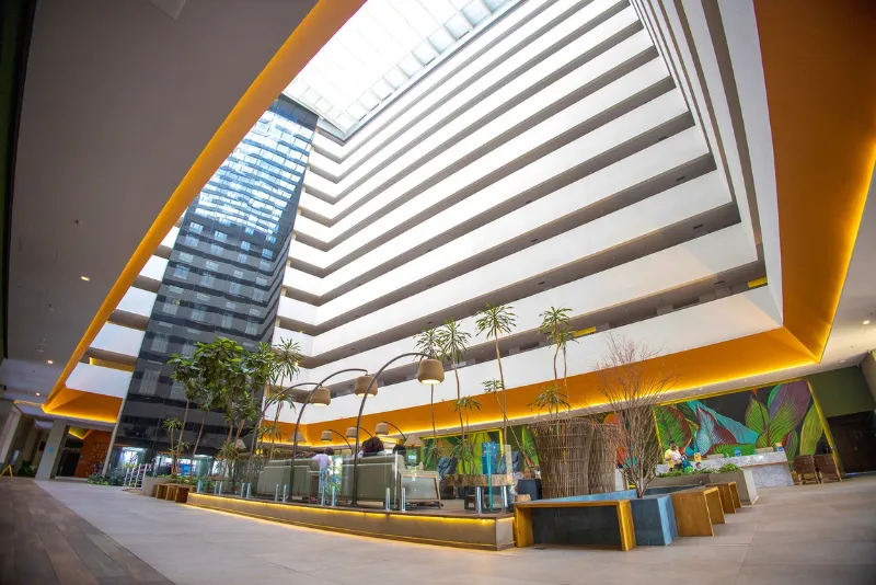 Foto de dentro do hotel