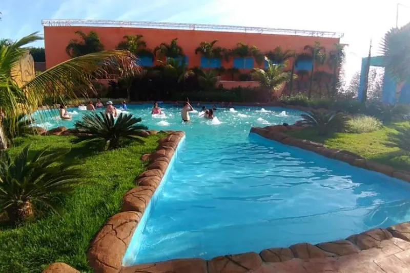 Foto das piscinas do hotel