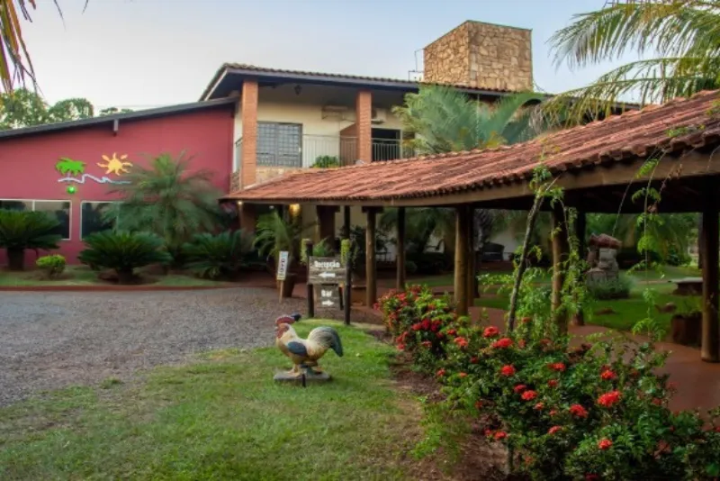 Foto do jardim do hotel