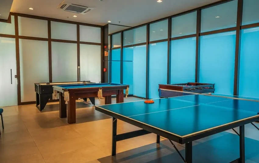 Foto da sala de jogos