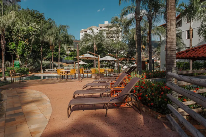 Foto da área de lazer do hotel