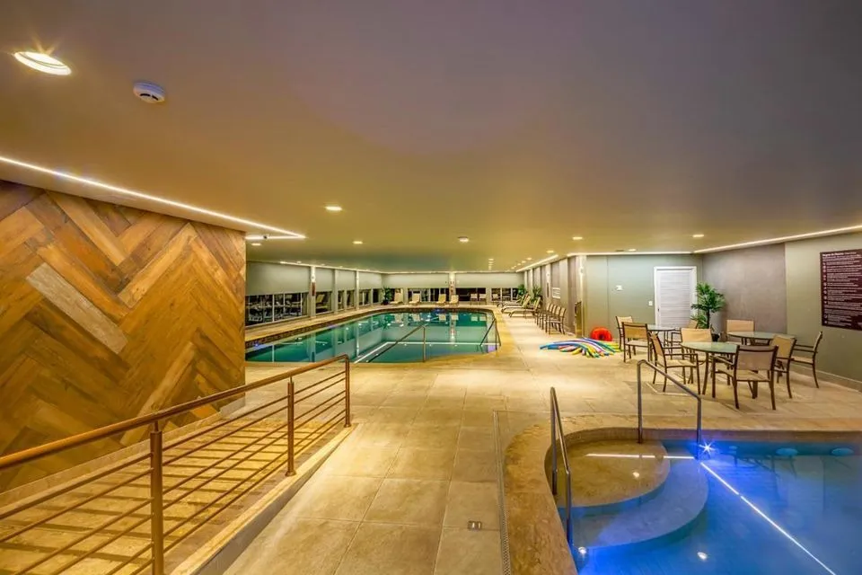 Foto das piscinas cobertas
