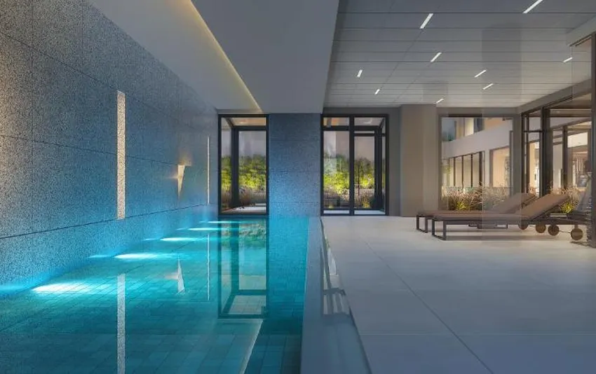 Foto da piscina coberta