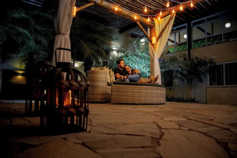 Foto do espaço de descanso noturno