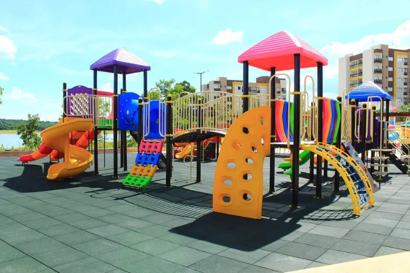 Foto do parque infantil