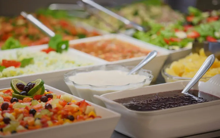 Foto dos alimentos servidos