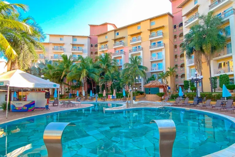 Foto das piscinas do Thermas de Olimpia Resort