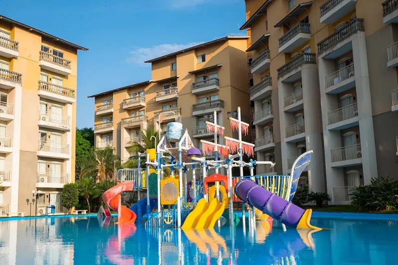 Foto da piscinas das crianças do Thermas de Olimpia Resort