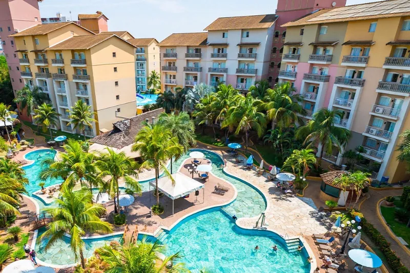 Foto das piscinas do Thermas de Olimpia Resort