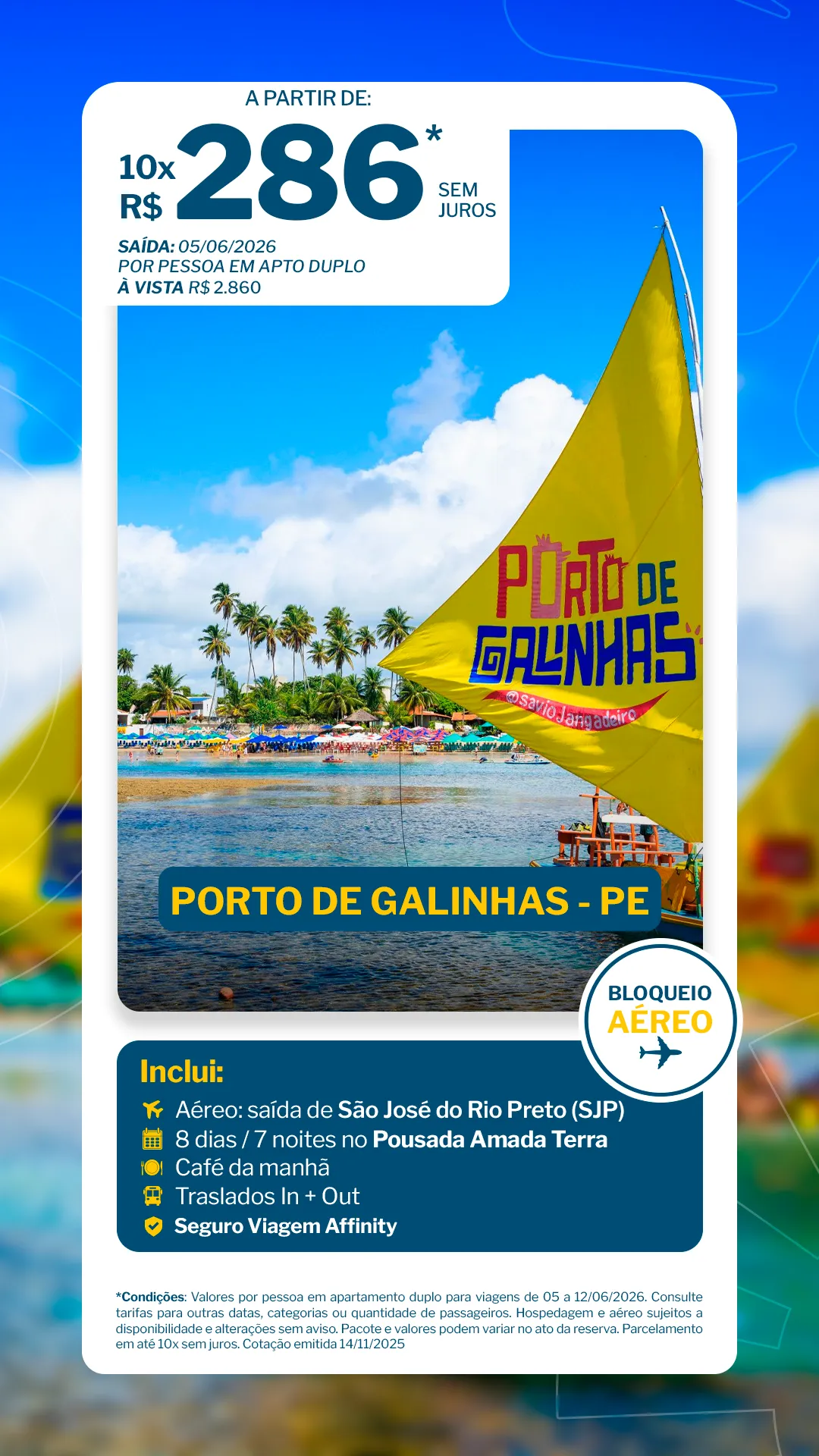 Porto de Galinhas - 7 noites - Pousada Amada Terra - SJP