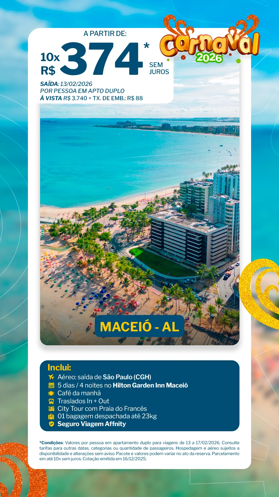 Maceió - 4 noites - Hilton Garden Inn Maceió 