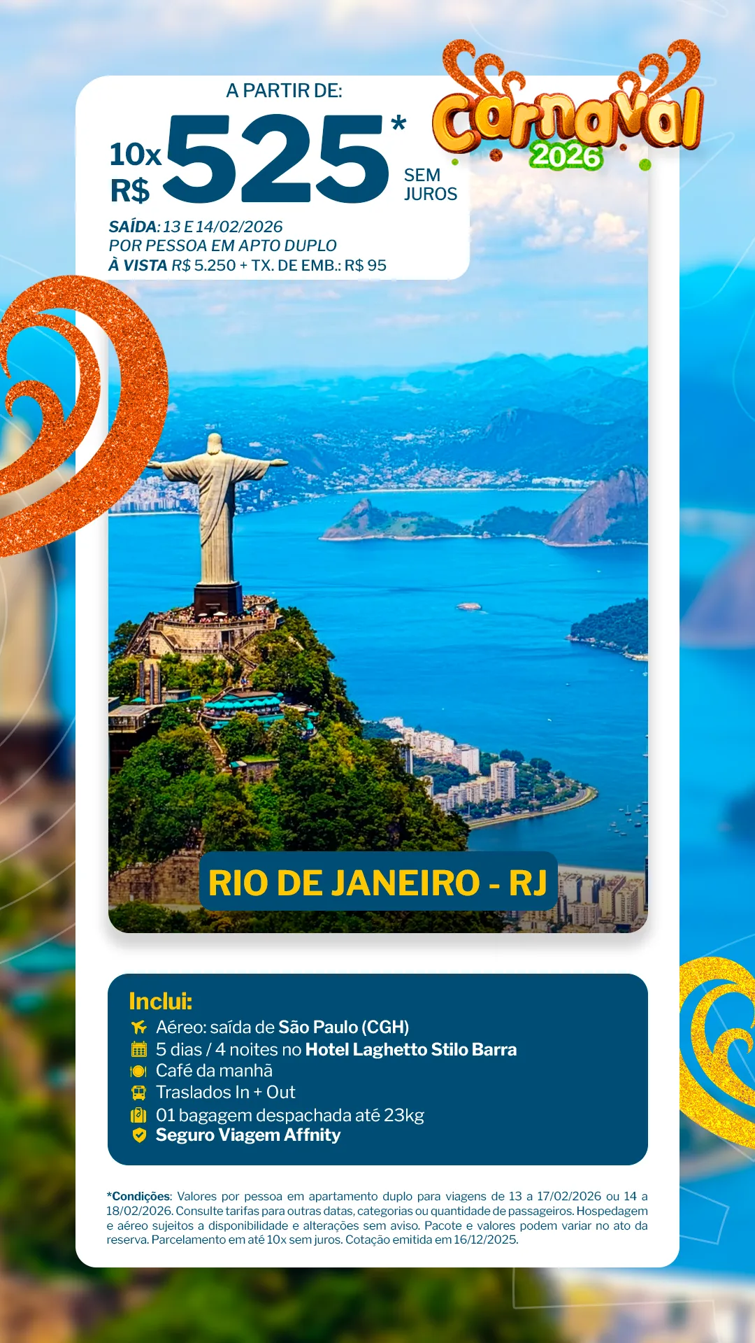 Rio de Janeiro - Hotel Laghetto Stilo Barra - 4 noites