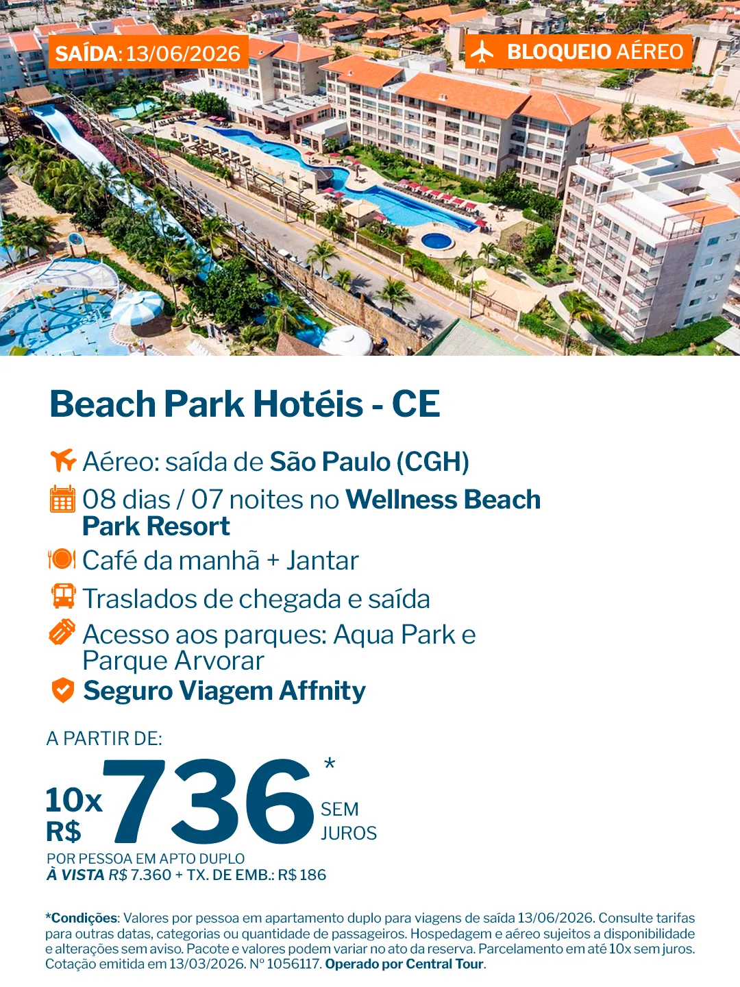 Beach Park Hotéis - 7 noites - Wellness Beach Park Resort