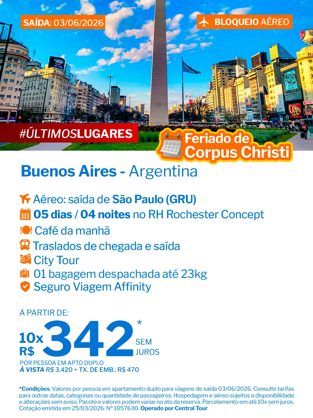 Buenos Aires - 4 Noites - RH Rochester Concept